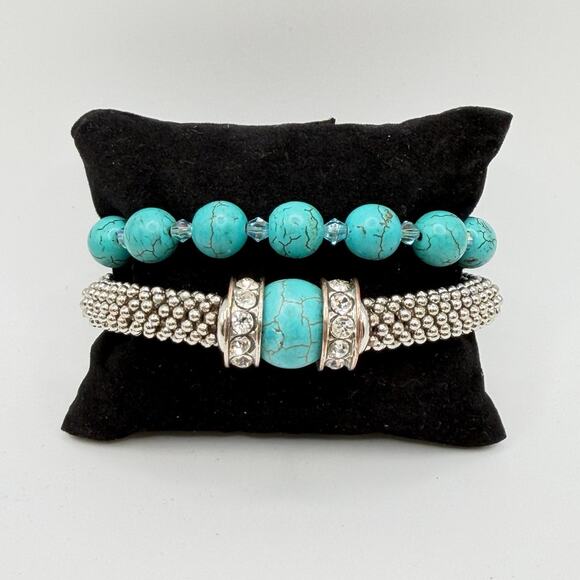 Other Jewelry - 💙 Turquoise Bracelet Stack | 2pc Set